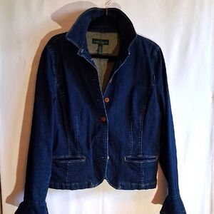 Ralph Lauren Blue Jean Jacket Classic Tailored Design
